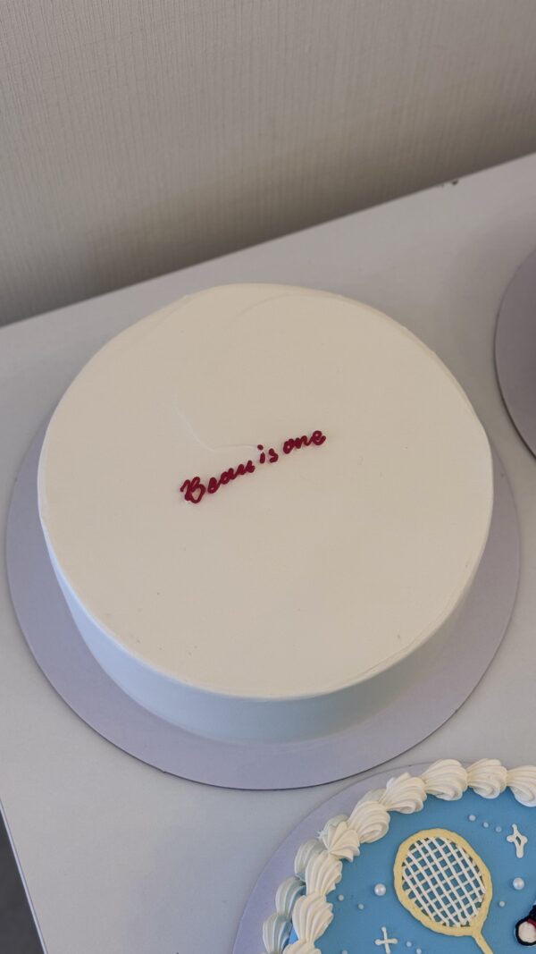 White Minimalist Cake