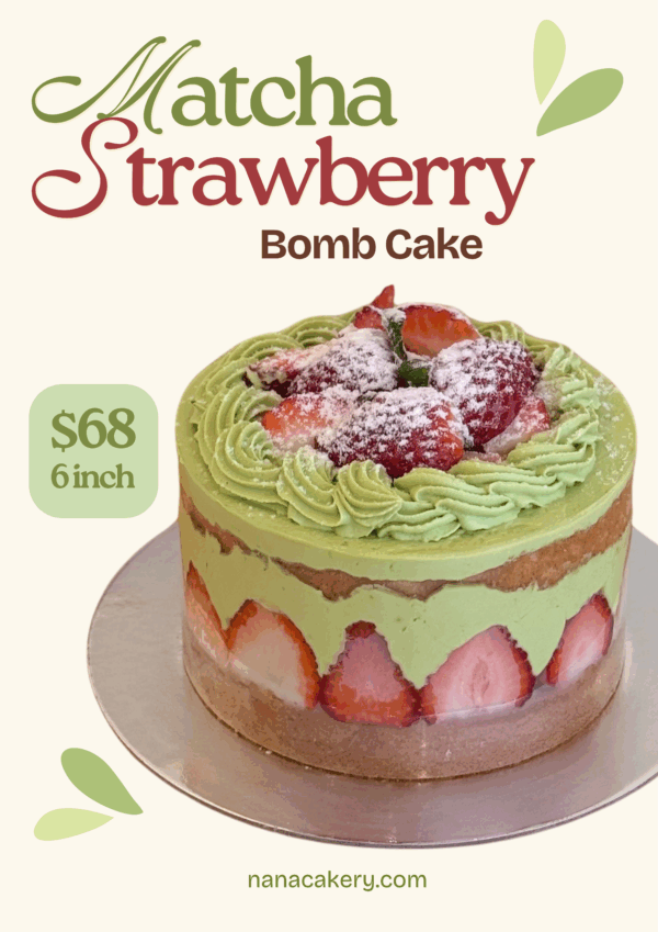 Matcha Strawberry Bomb