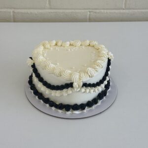 Black and White Vintage Cake
